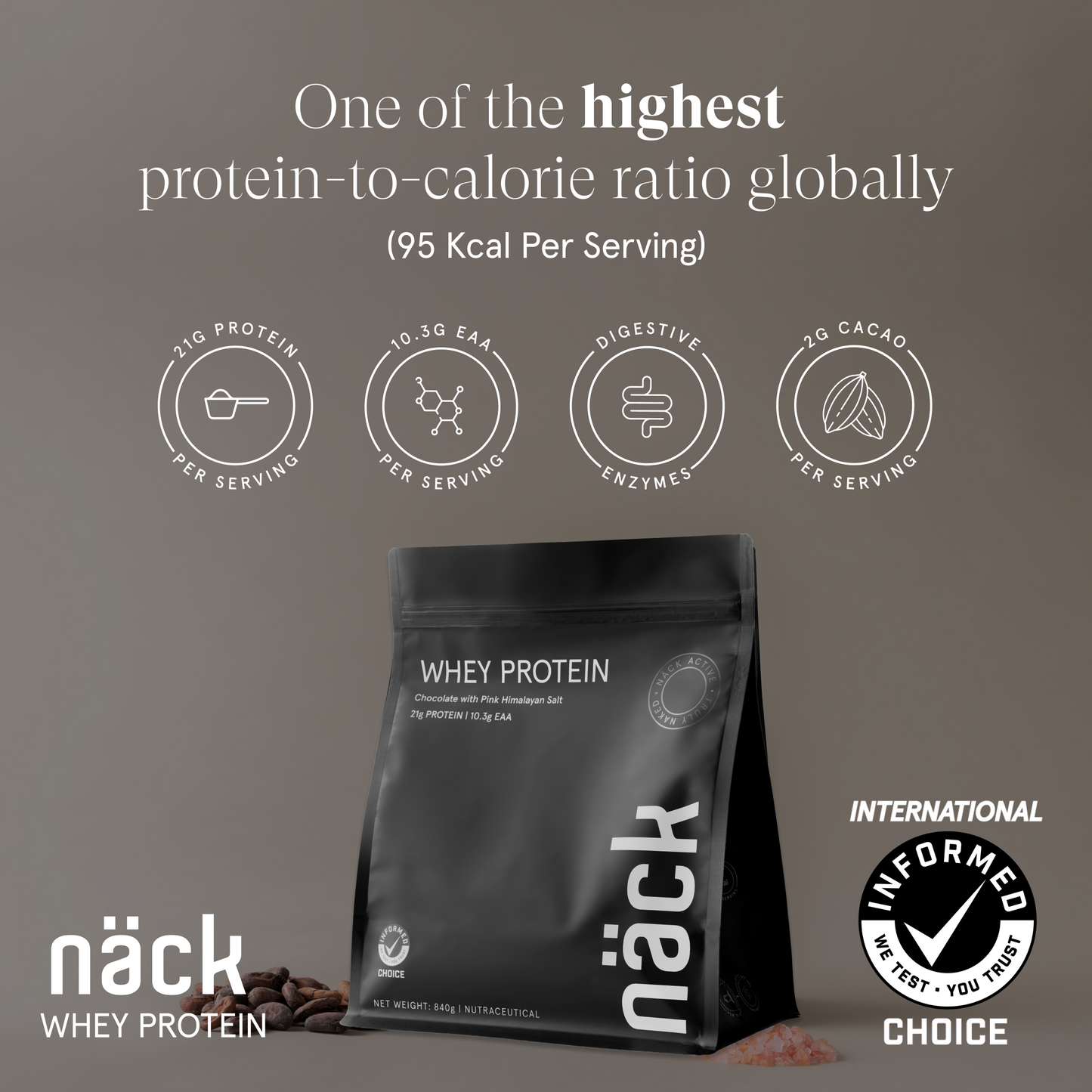 Whey Protein - Chocolate with Pink Himalayan Salt
