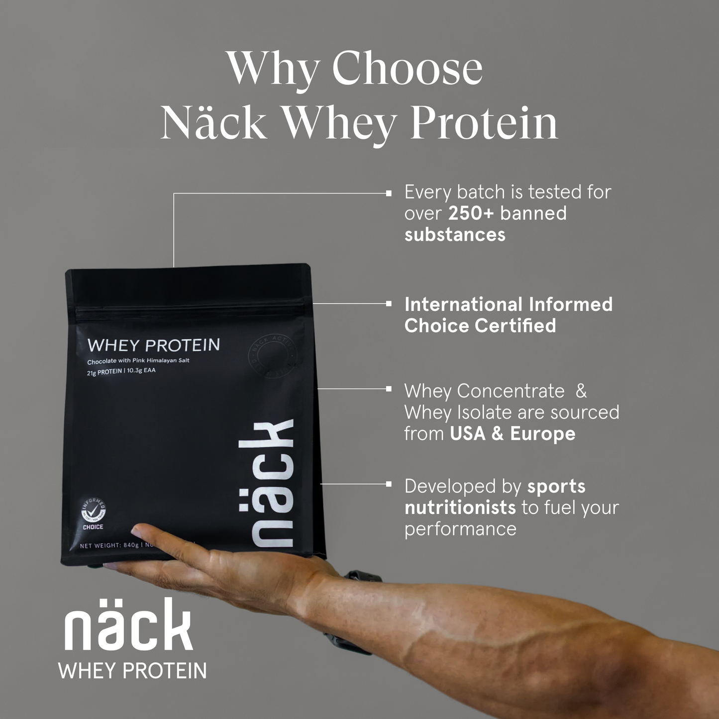 Whey Protein - Chocolate with Pink Himalayan Salt