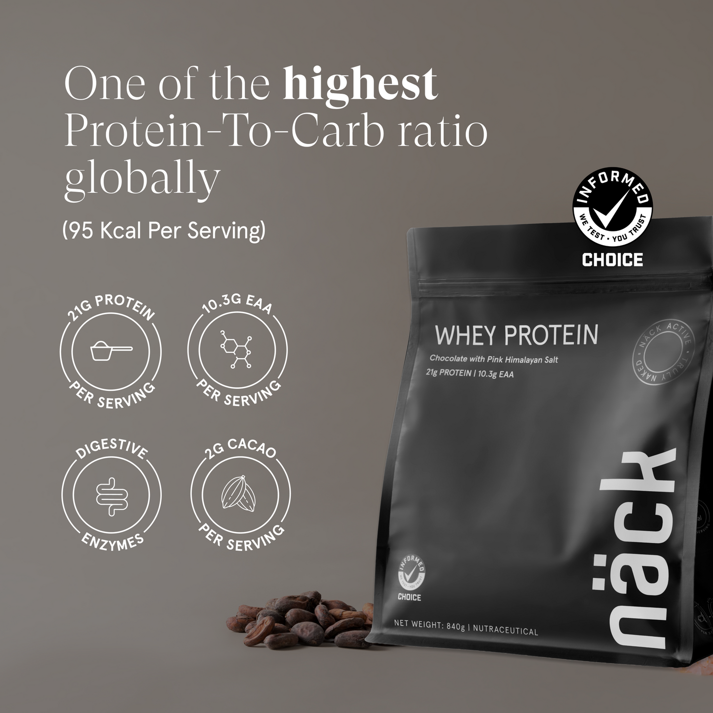 Whey Protein - Chocolate with Pink Himalayan Salt