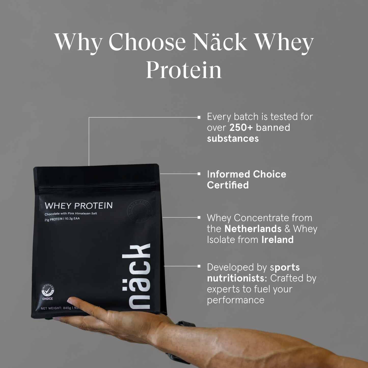 Whey Protein - Chocolate with Pink Himalayan Salt