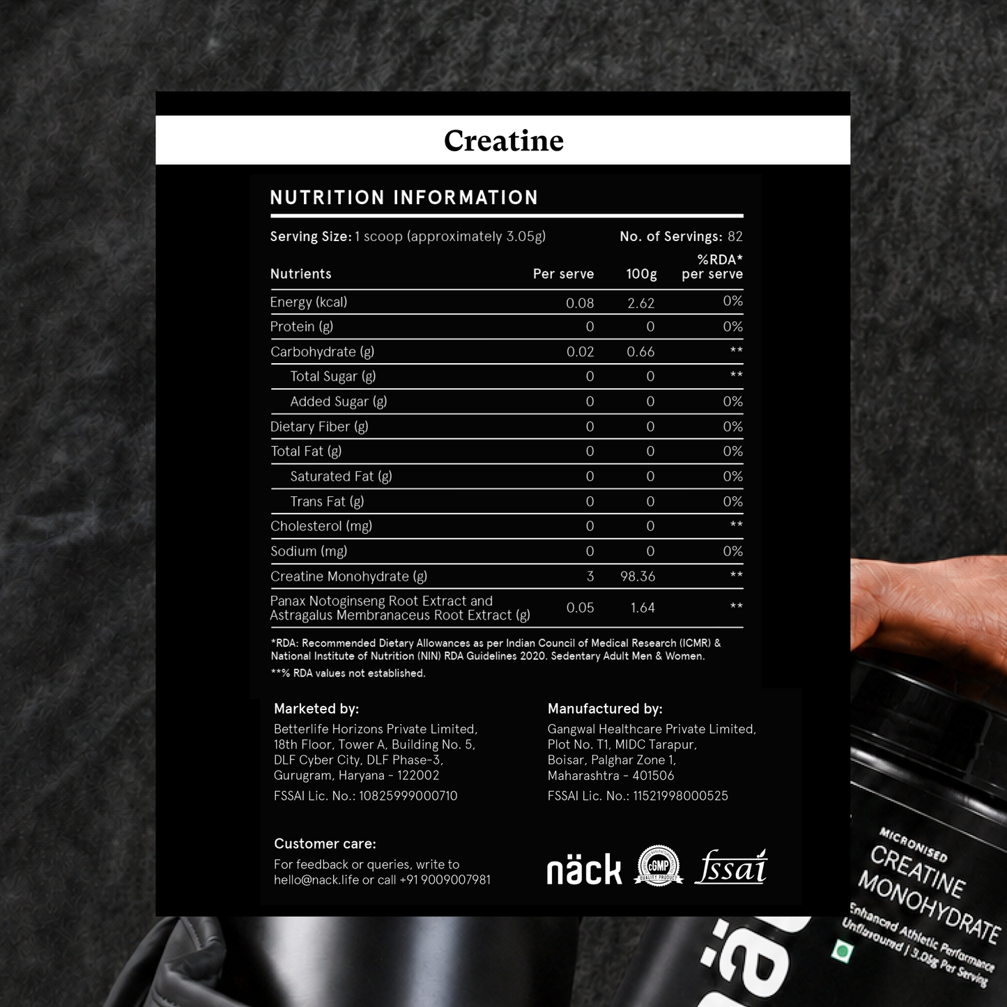 Micronised Creatine Monohydrate